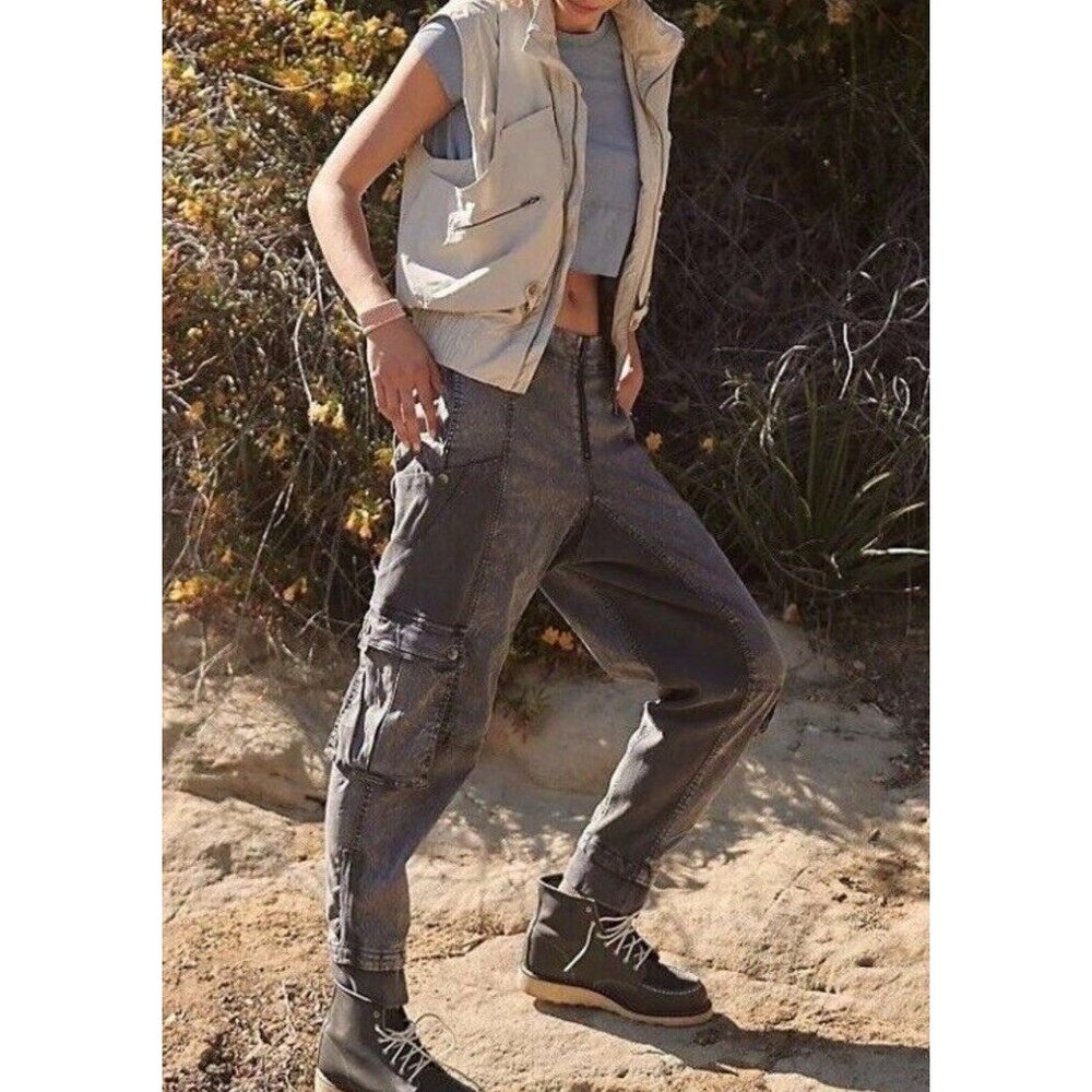 Free People Movement Cargo Jogger Pants Fast track S Harem Jogger Black